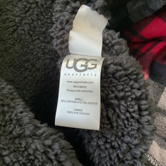 UGG robe,red plaid. Large - Picture 8 of 8